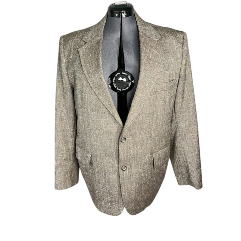 blazer sport coat tweed Vintage tan